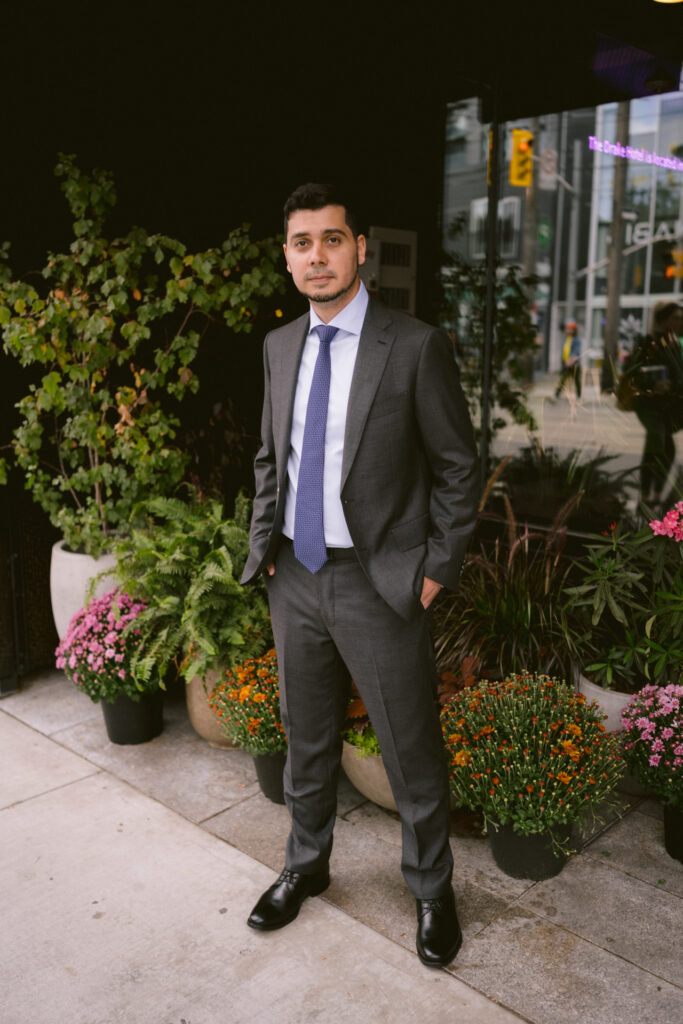 Groom waiting his bride before the wedding ceremony at Twist Gallery.