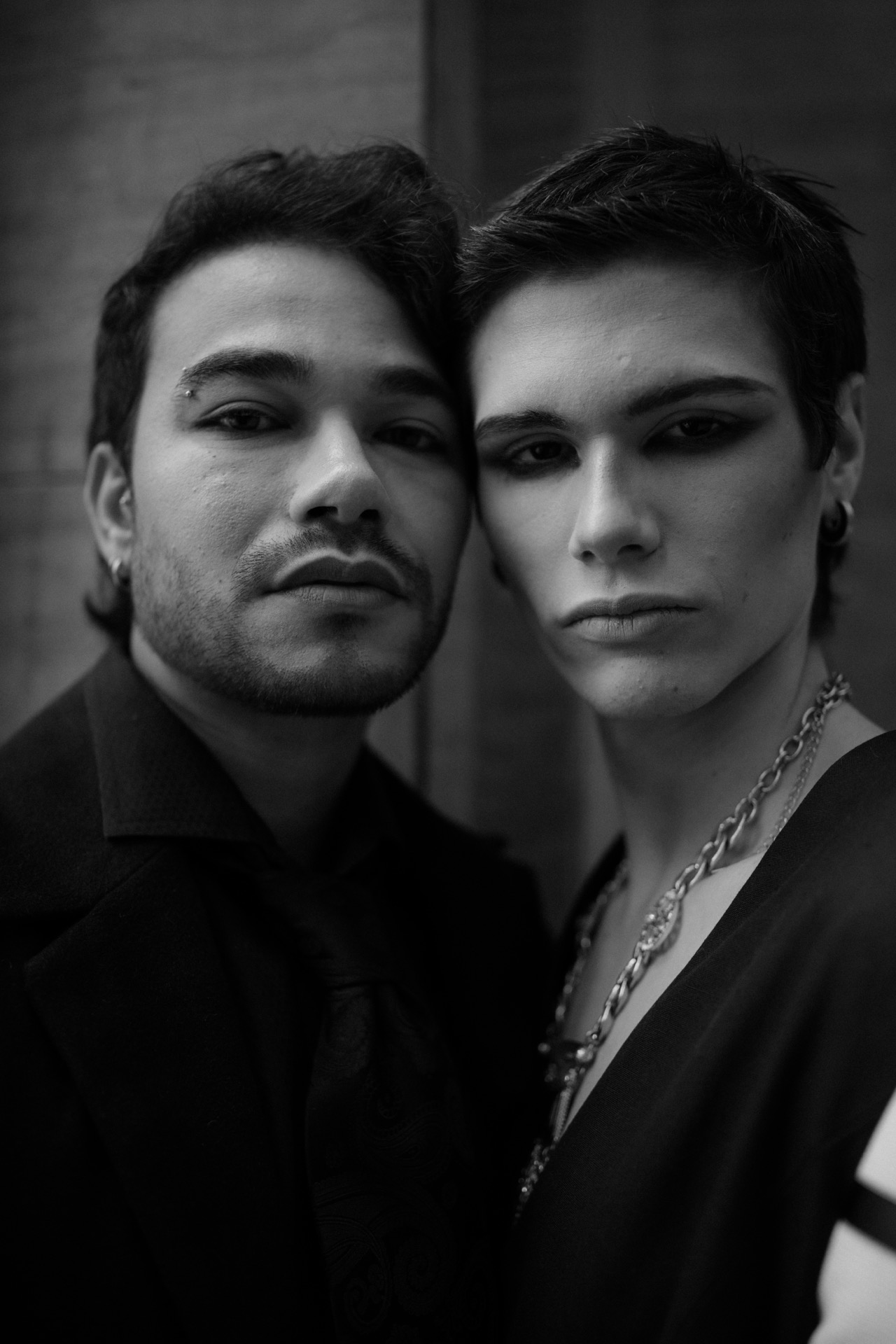 LGBTQ couple embracing in Toronto.