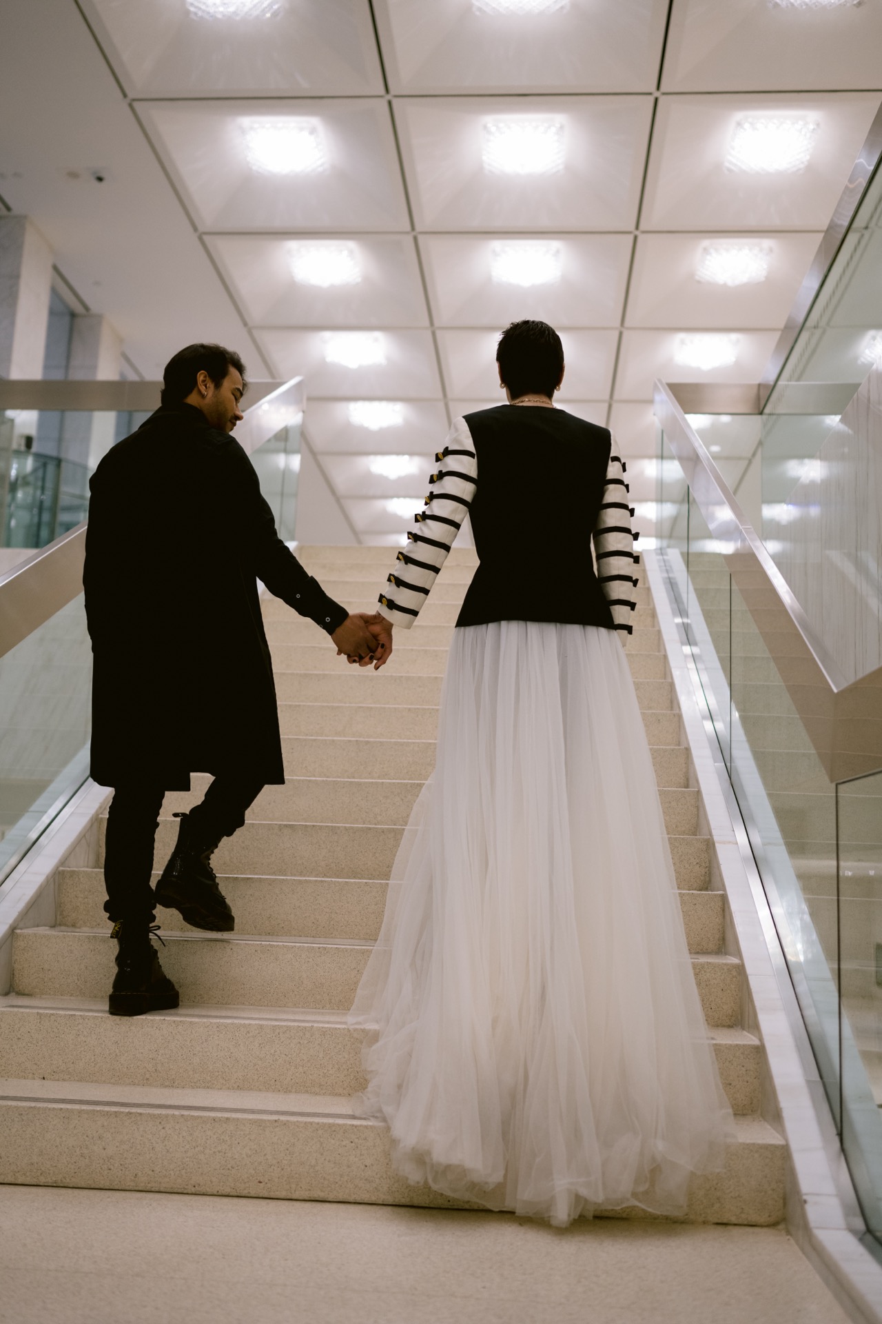 LGBTQ couple's candid moment.