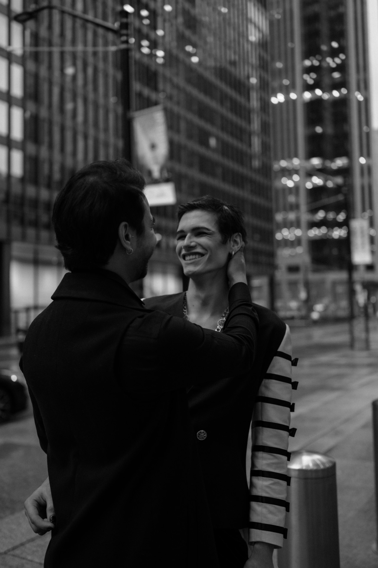 LGBTQ couple sharing a quiet moment.