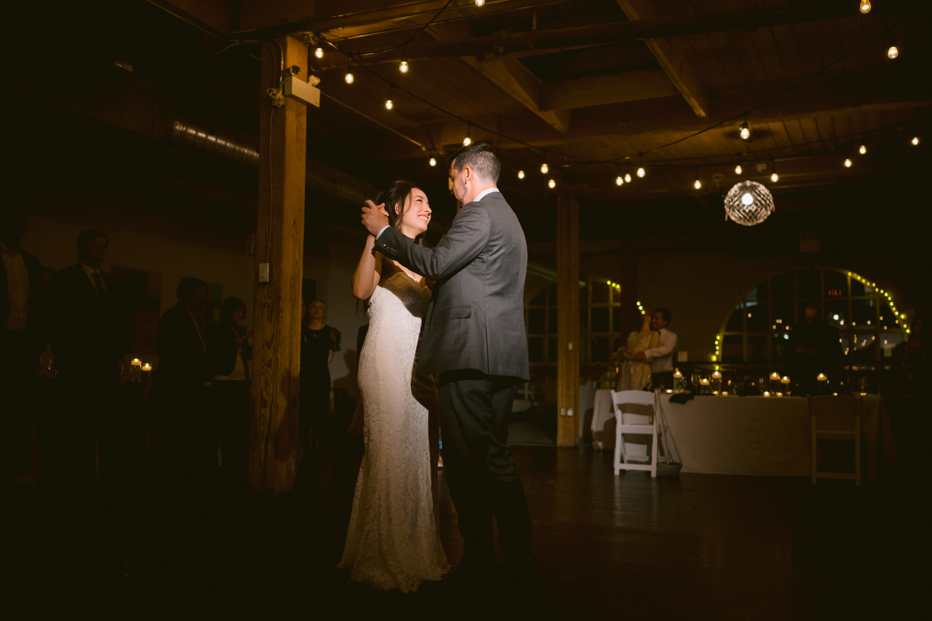 The newlyweds performed their first dance at Twist Gallery.