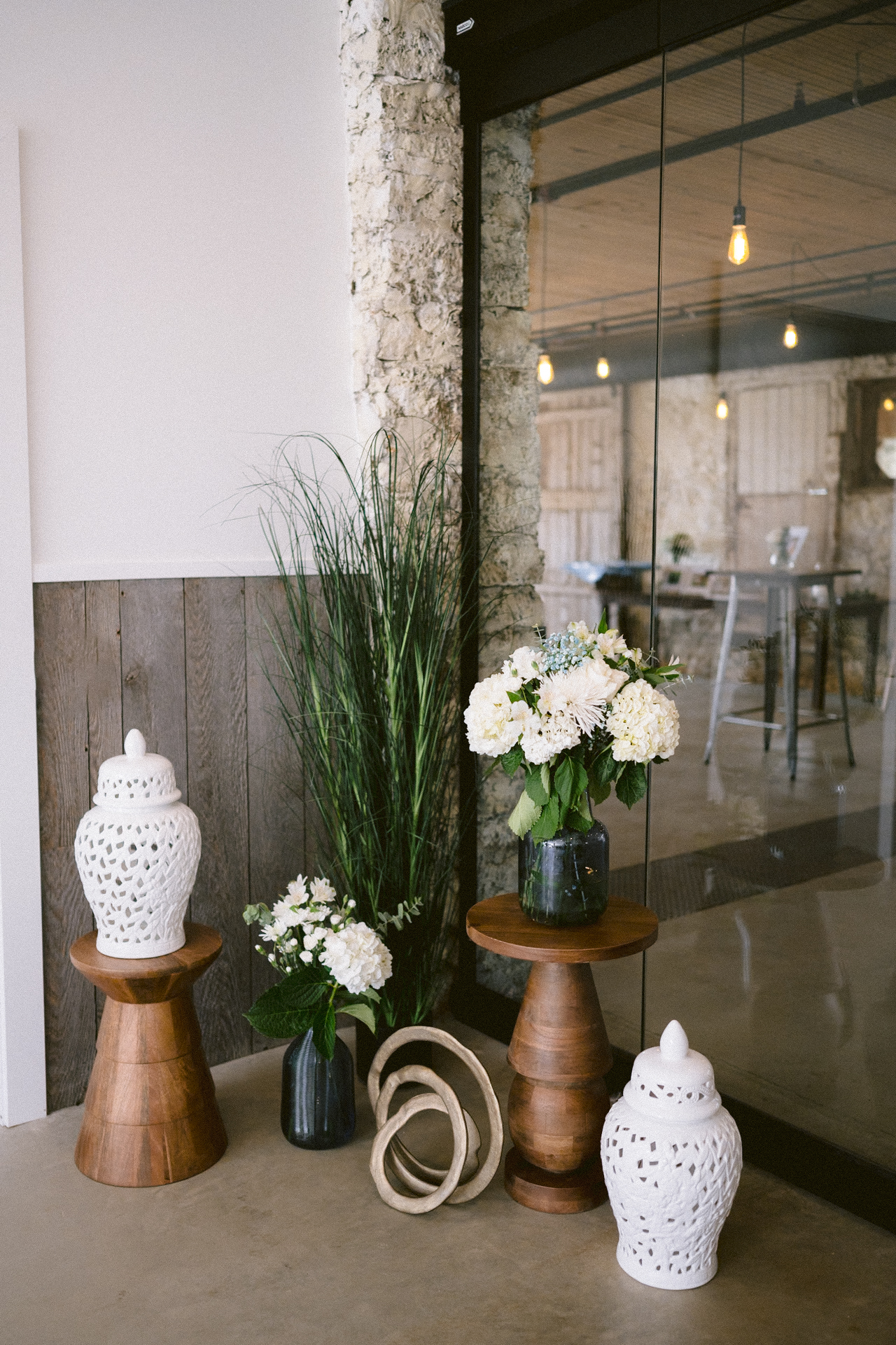 A set of beautiful decoration displayed at the corner of The Byre, Cambium Farms.