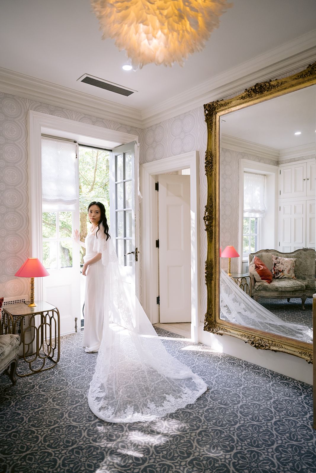 Bride getting ready with her bridesmaid at Graydon Hall Manor