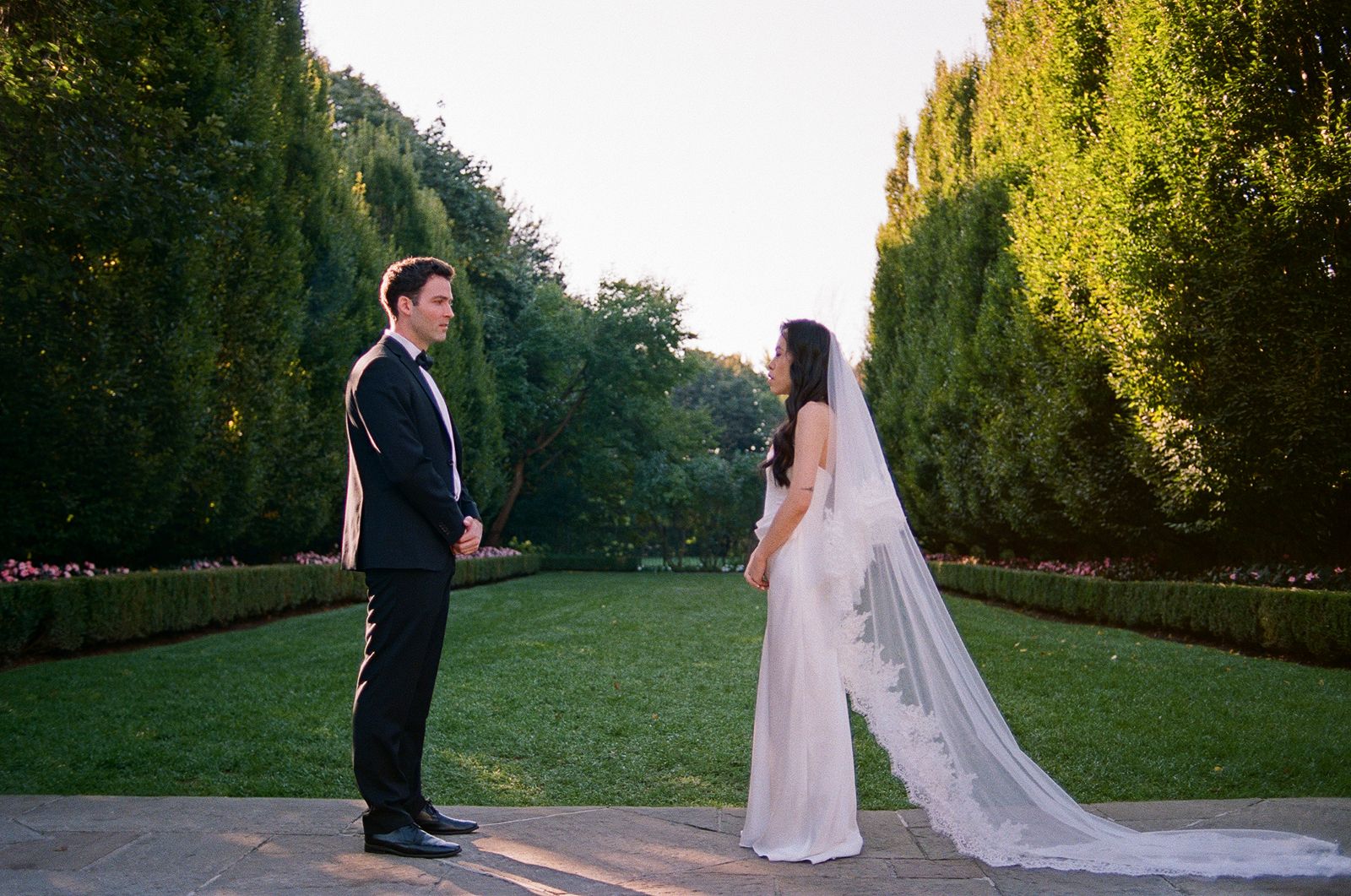 Bride and groom exchange vows