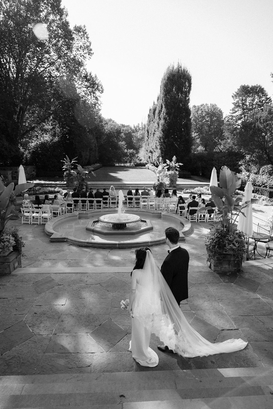 Bride and groom exited after wedding ceremony
