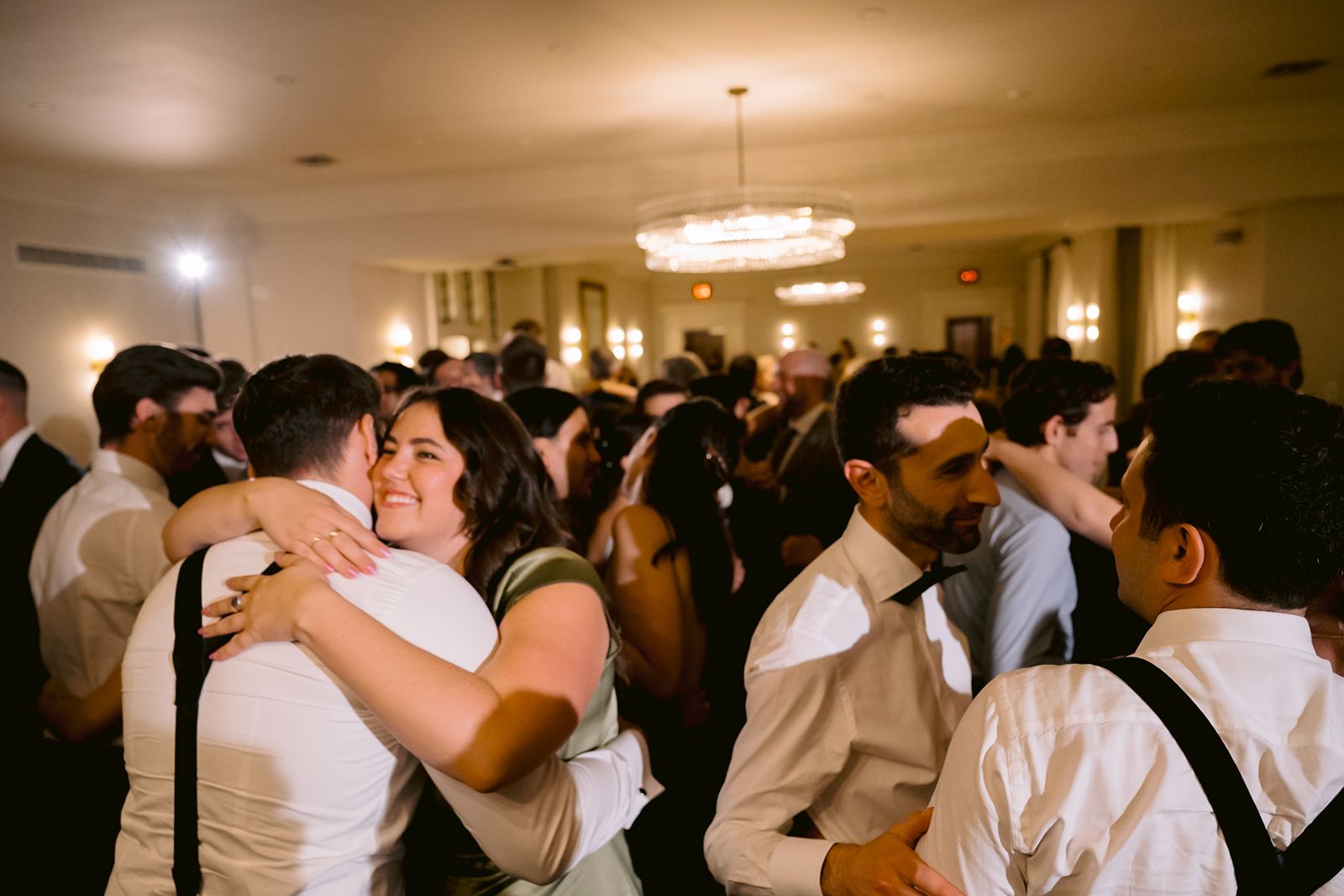 Guests joined the couple at the dance floor
