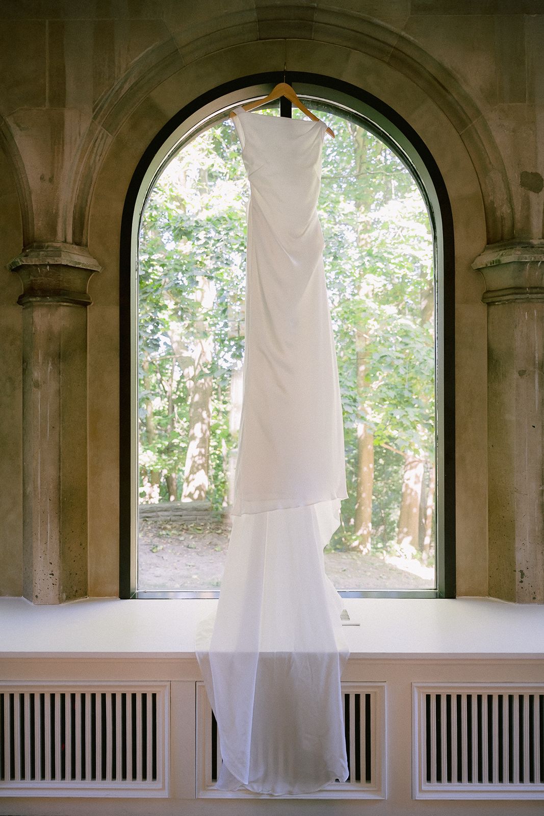 Wedding dress displayed at The Estates of Sunnybrook