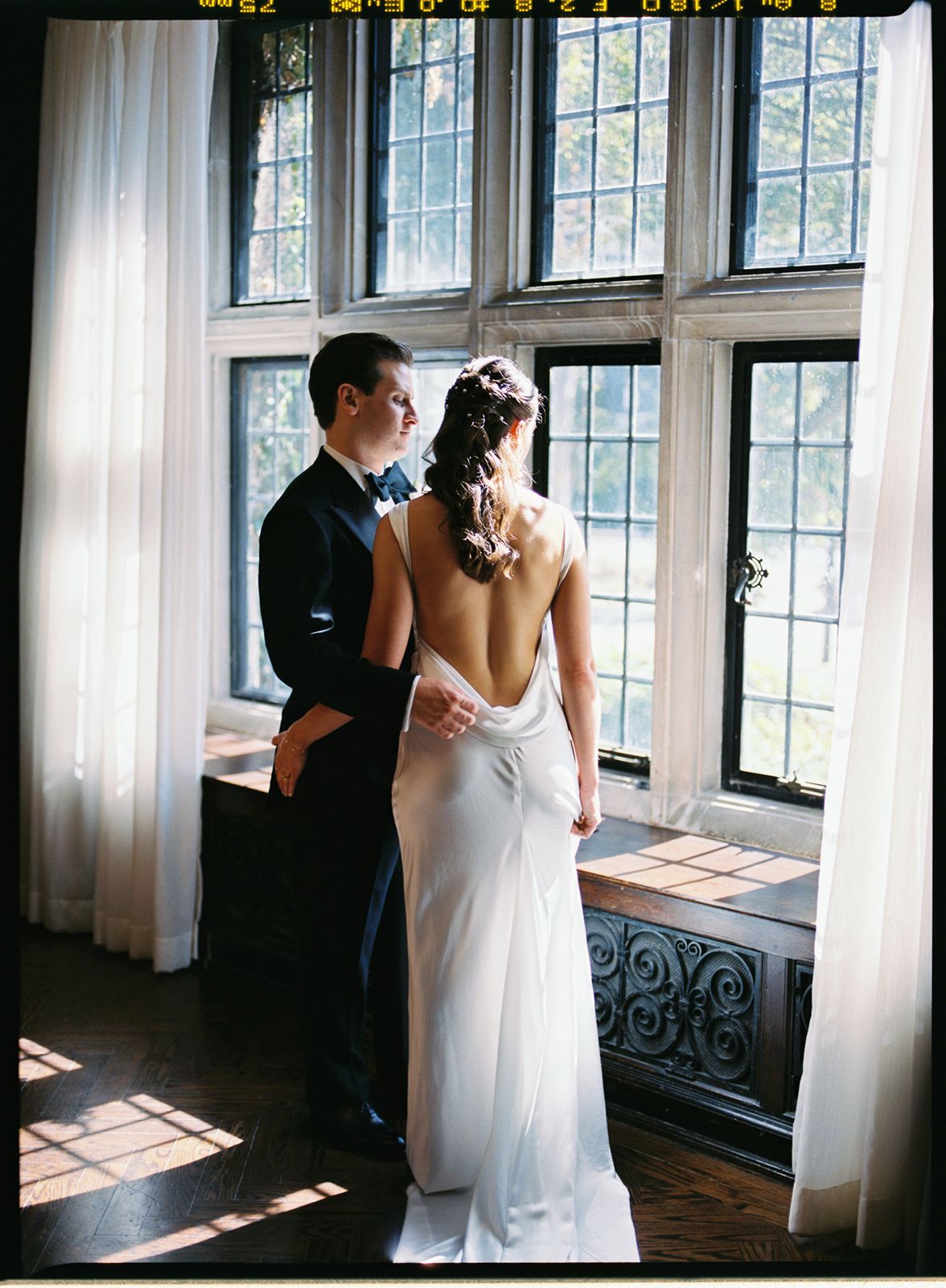 Bride and groom exchanged their private vows at The Estates of Sunnybrook