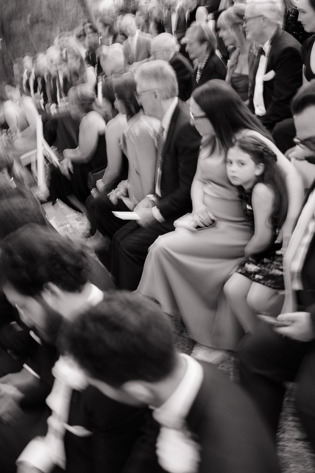 Guests seated and awaited for the bride to walk down the aisle