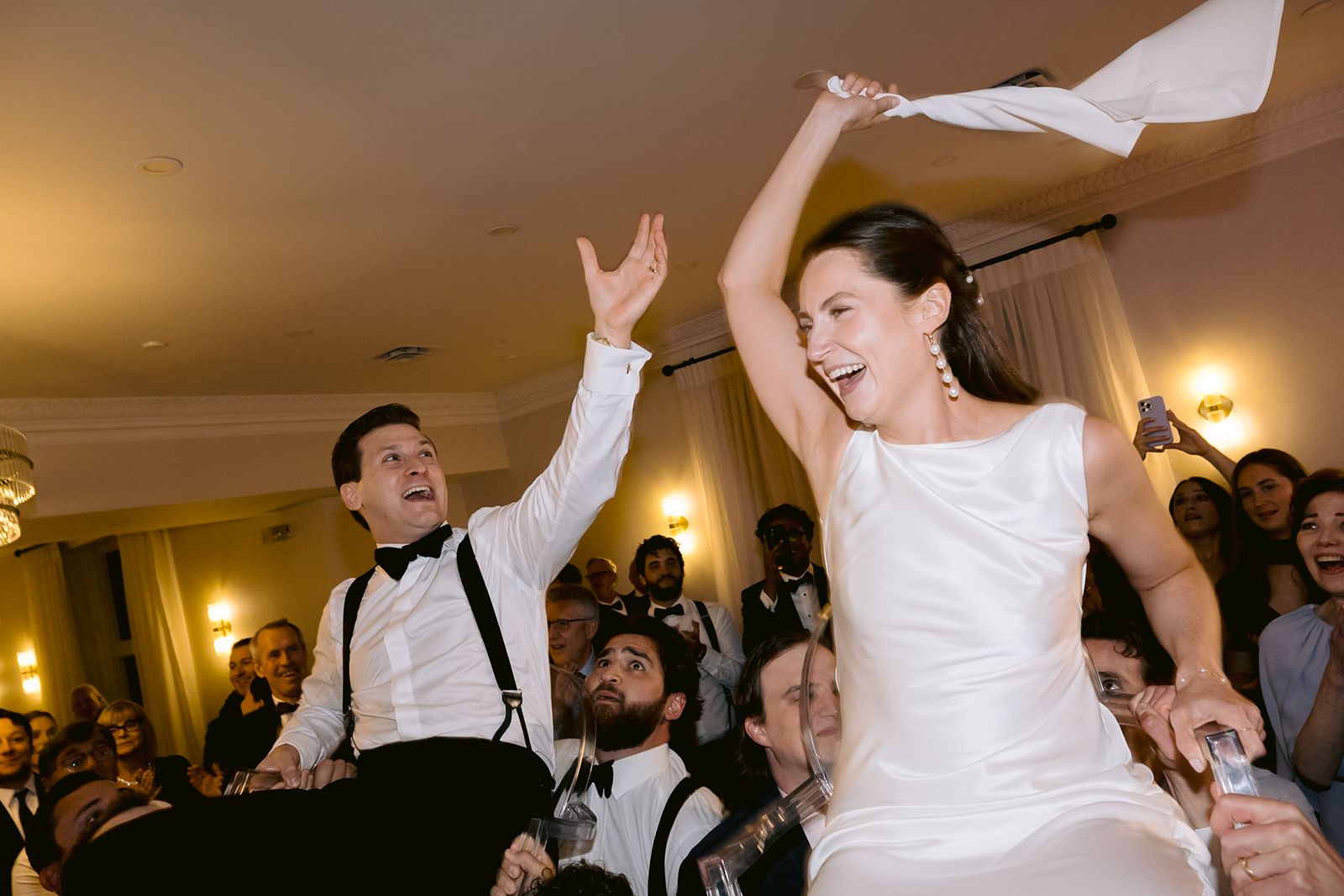 Jewish wedding tradition with Hoorah dance at The Estates of Sunnybrook