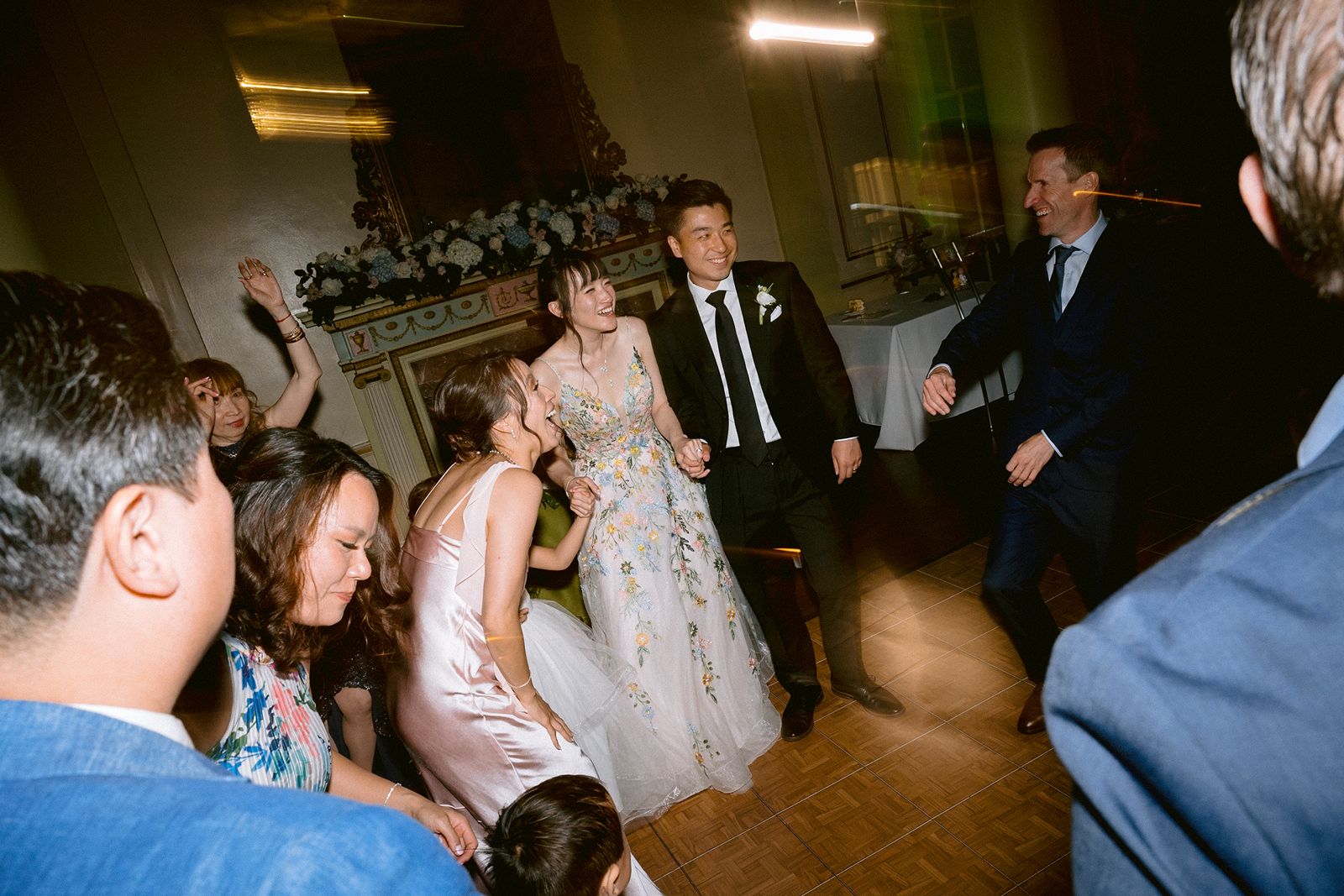 Wide shot of the dance floor at University Club of Toronto.